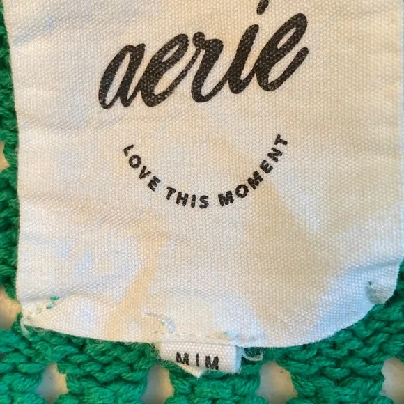 Aerie Vibrant Green Oversized V-Neck Sweater - Picture 2 of 8